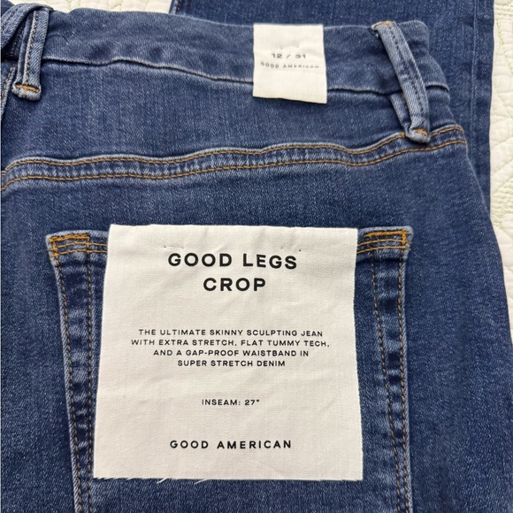 NWT Good American Good Legs Crop Jeans- Size 12 - Picture 4 of 5